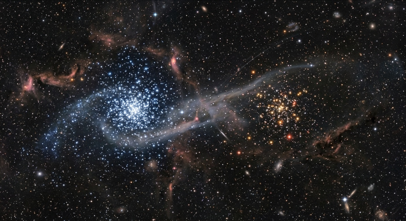 Cosmic Hit-and-Run: Astronomers Catch a Possible Suspect of Star Cluster Collision
